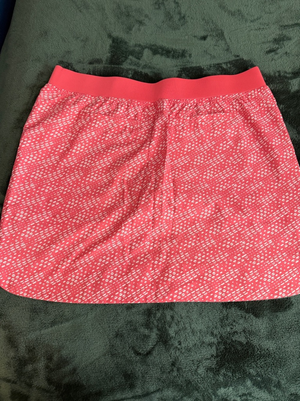 Women's Pink Printed Mini Skirt with Elastic Waistband - Picture 2 of 3